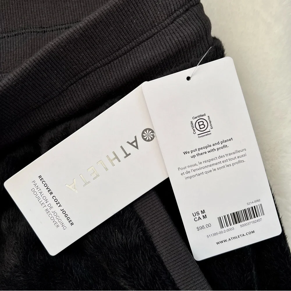 Athleta Double Karma Cozy Recover Joggers Black Size Medium  NWT - Picture 11 of 15